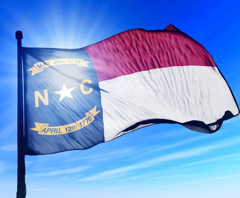 North Carolina flag. 