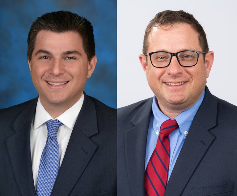 (L-R)Joshua S. Beck, Esq., Beck Law, P.A. Boca Raton and Brett Ross Frankel, People's Trust Insurance Company. Courtesy photos