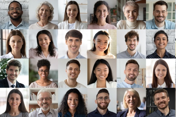 collage of headshots of people who could be employees of a company