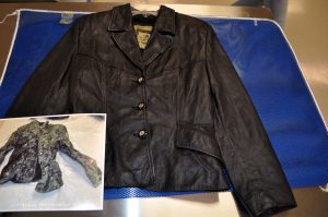 Leather jacket restoration.