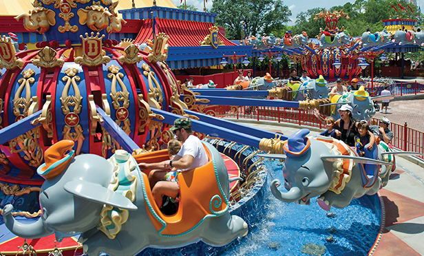 Dumbo ride at Walt Disney World.