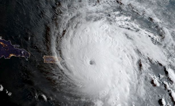 Satellite image of Hurricane Irma.