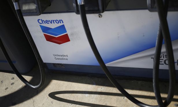 Chevron gasoline pump