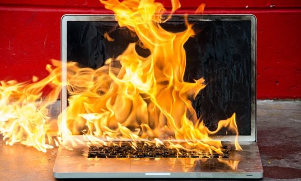 laptop battery fire