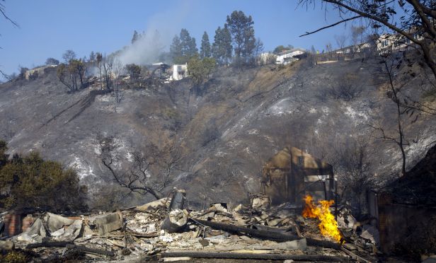 home destroyed by wildfire