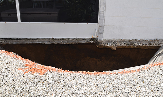 Identifying sinkholes.