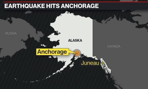 Earthquake hits Anchorage, Alaska