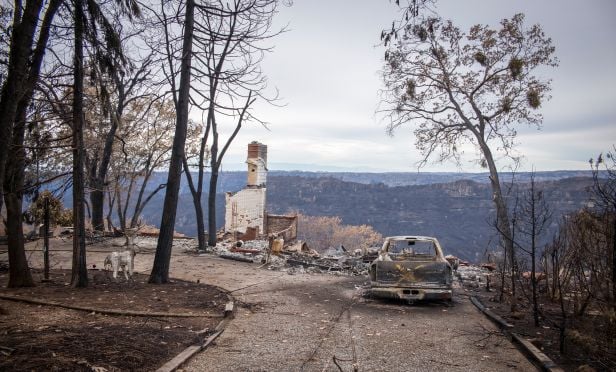 A home destroyed by the Camp Fire in Paradise, California.