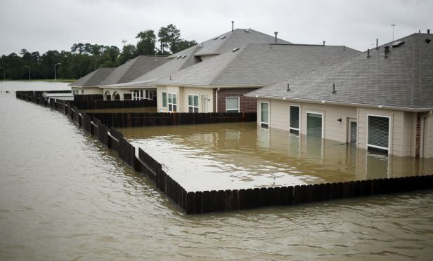 Flooded houses