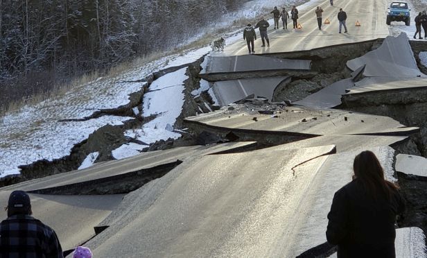 Burckle roadway north of Anchorage, Alaska.