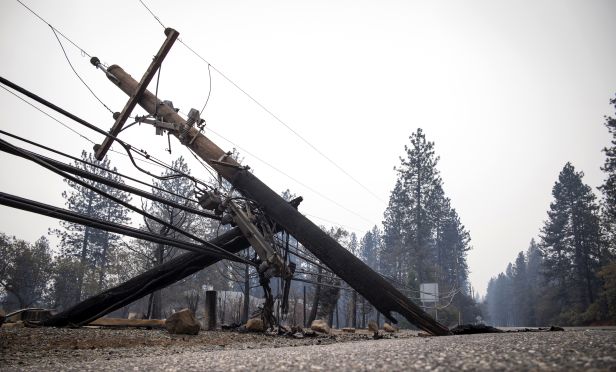 Downed power pole