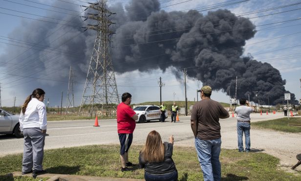 Toxic black smoke