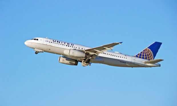 United Airlines Airbus A320-232 aircraft is airborne as it departs Los Angeles International Airport.
