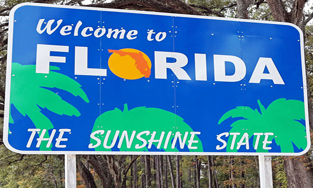 Florida welcome sign