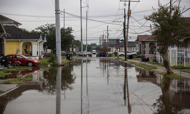 S Telemachus Street in New Orleans is flooded after flash floods struck the area early on July 10, 2019.  (Photo: Seth Herald/AFP/Getty Images/Bloomberg)