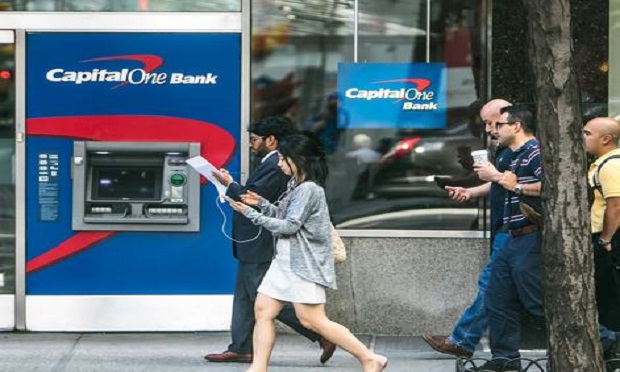 A Capital One ATM on the streets of Manhattan. (Photo: Roman Tiraspolsky/Shutterstock)