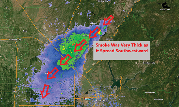 Tracking a smoke plume.