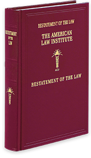 Red book titled Restatement of the Law of Liability Insurance