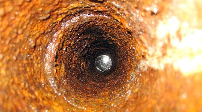 A three-year study of tubercle formation, the most common cause of cast-iron pipe failure, revealed that the accumulation rate was fastest during the first year as compared to the following two years. The study revealed that there was no relationship between tubercle height and corrosion/pitting depth on the pipe wall. (Credit: Schekinov Alexey Victorovich/Wikicommon)