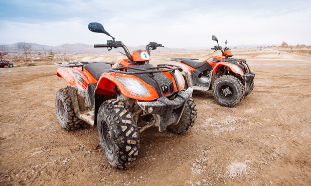 ATV Quad Bike in front of mountains landscape in Turkey/Image by Shutterstock