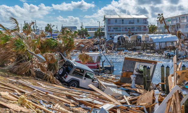Mexico Beach, Florida, United States October 26, 2018. 16 days after Hurricane Michael, Canal Park. Credit: Terry Kelly/Shutterstock.com