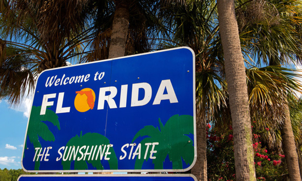 Welcome to Florida sign.  Credit: Ingo70/Shutterstock