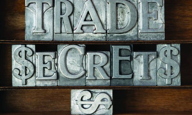 Sign that says "trade secrets" 