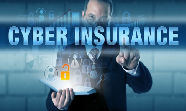 Man pointing to cyber insurance.