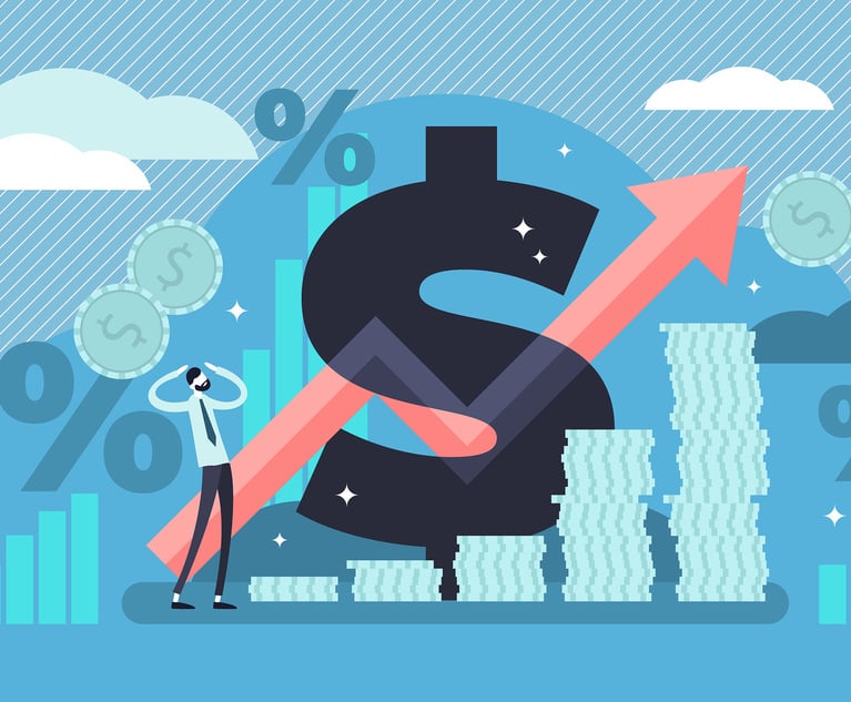 An illustration showing rising prices with arrows and stacks of coins.