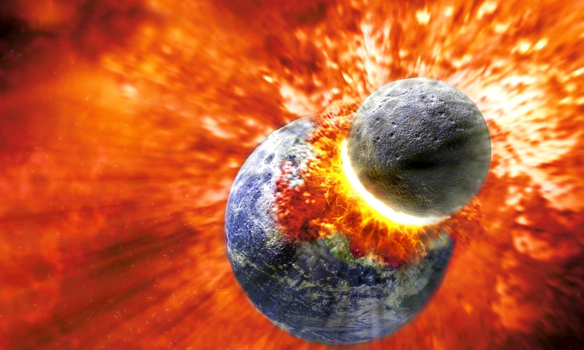 Планета врежется в землю. Столкновение астероида с з. Взрыв планеты. Столкновение метеорита с землей. Астероид Планета взрыв.